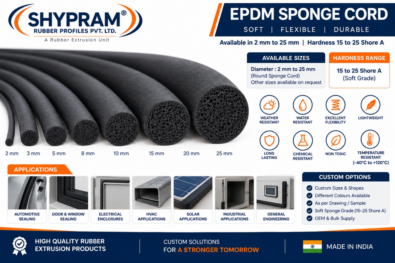 EPDM Solid Rubber Cord