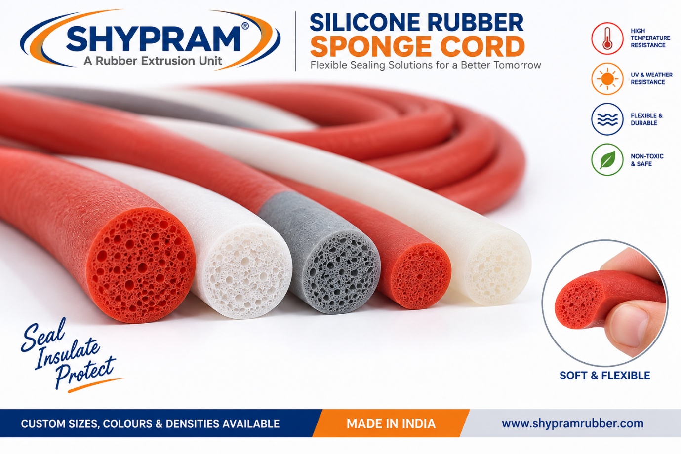Silicone Rubber Sponge Cord